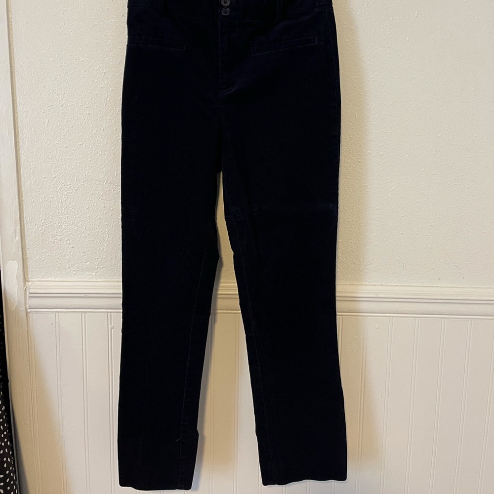 Anthropologie Navy Corduroy Pants, Size 2